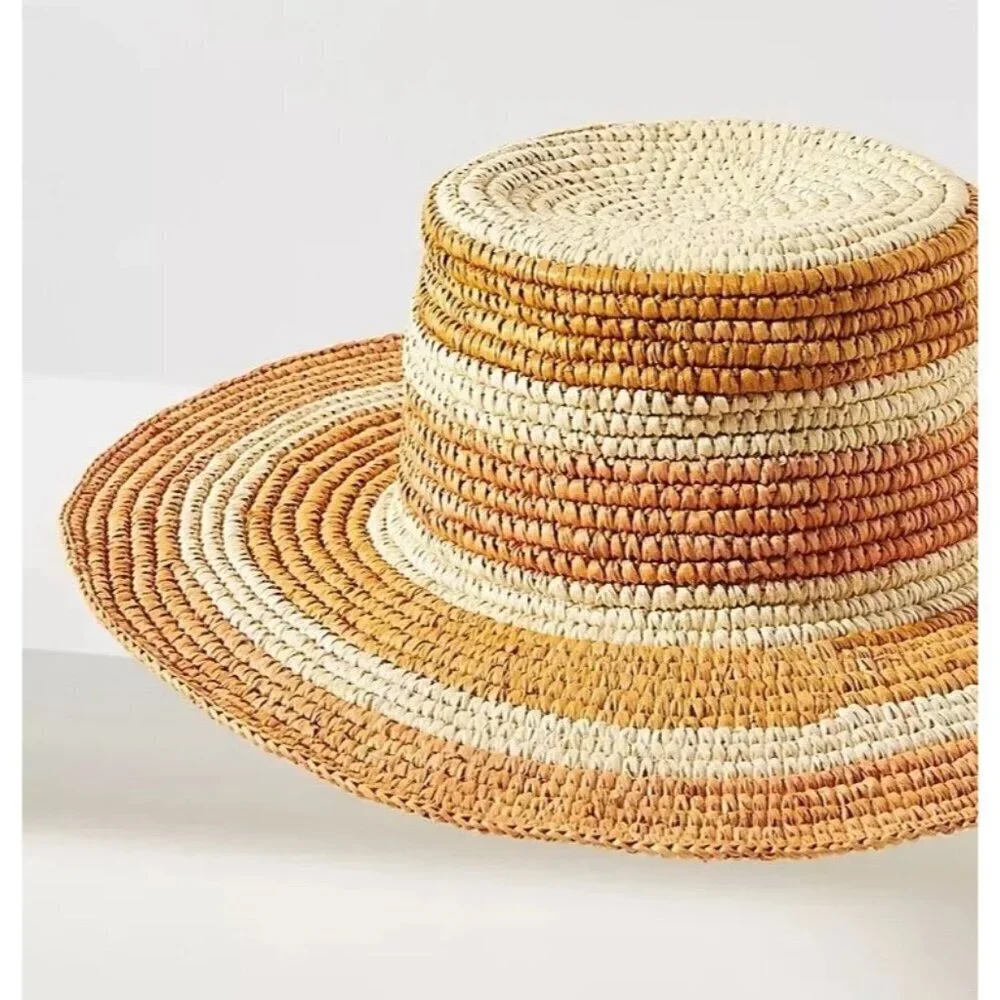 GREENPACHA Canarias Hat in Natural & Yellow Small New Womens Cowboy Western